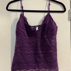 Cosabella Purple Crochet Lace Camisole